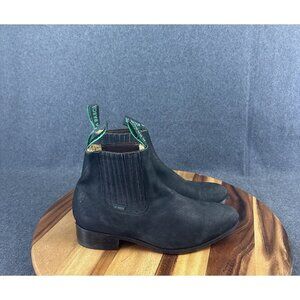 La Barca Traditional Black Leather Ankle Boot Sz Mexico 26.5 Mens 7.5 Womens 9.5